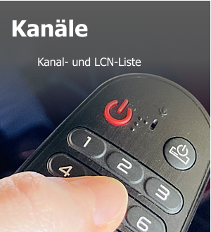 Kanäle  Kanal- und LCN-Liste